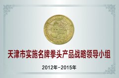 天津市實施名牌拳頭產(chǎn)品戰(zhàn)略領導小組